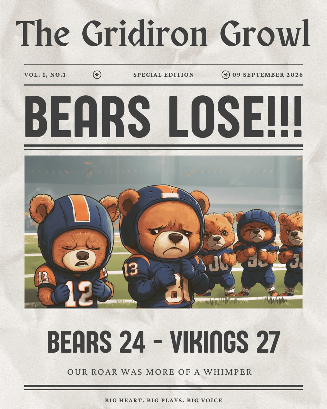 Bears Season Opener! image
